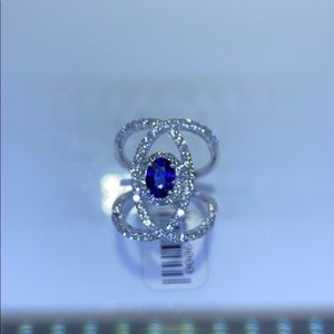 14kt White Gold Sapphire Ladies Ring